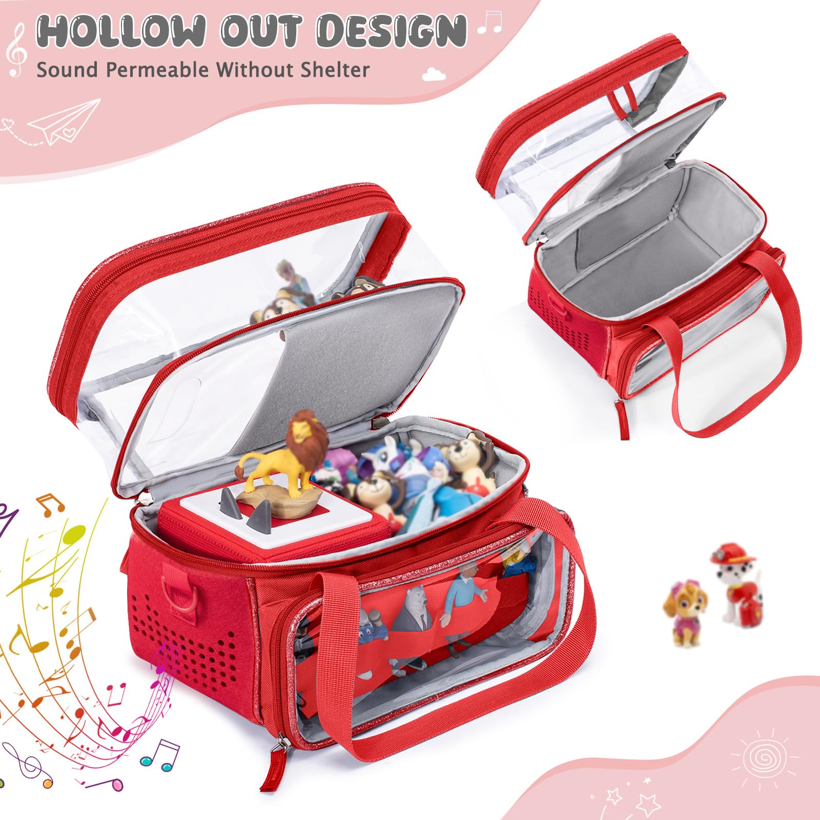 SFYBYHEART side hollow-out design provides easy access to contents.