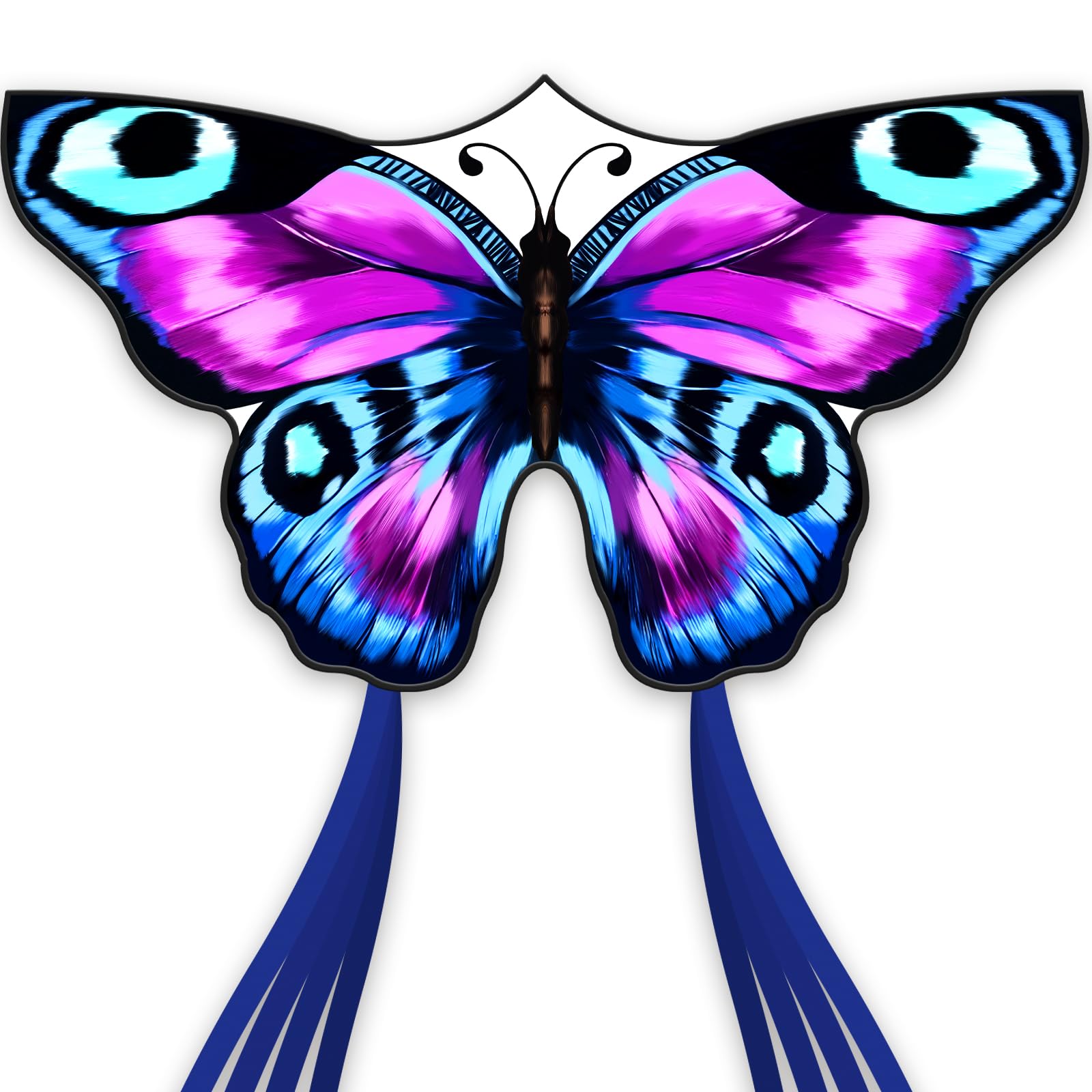 SGftre butterfly kite dancing in the sky for family fun.