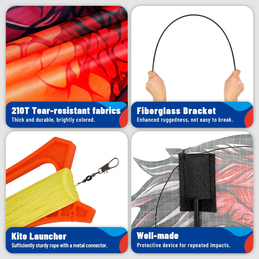 SGftre complete kite with 100ft line ready for family fun