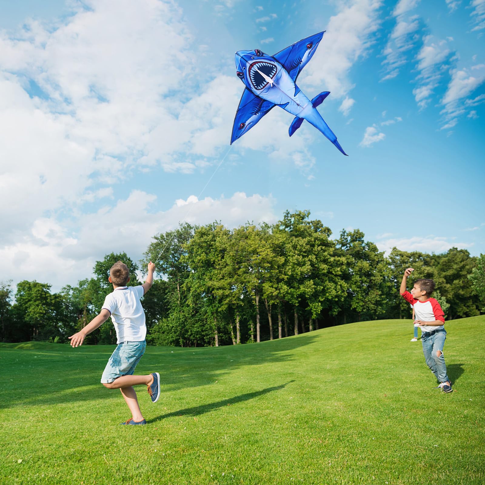 SGftre family enjoys outdoor kite flight in a park