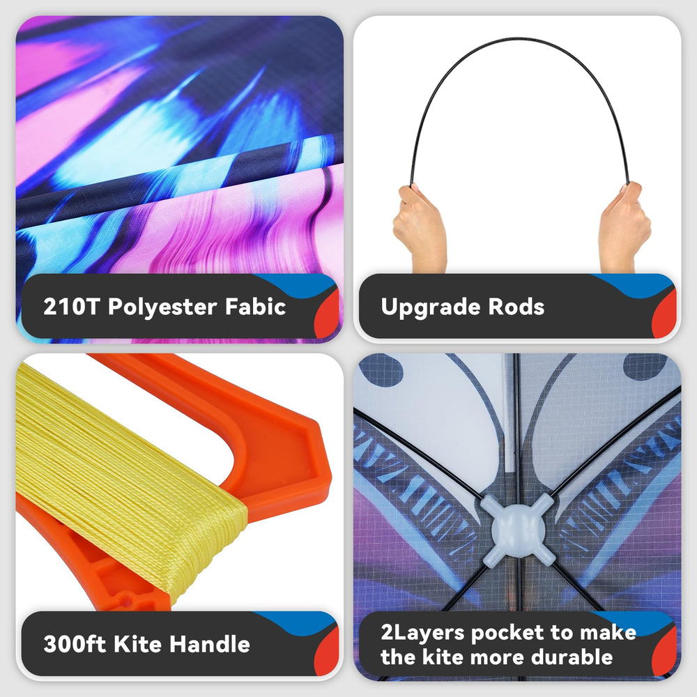 SGftre large 55x28 inch kite ready for beach and park adventures.