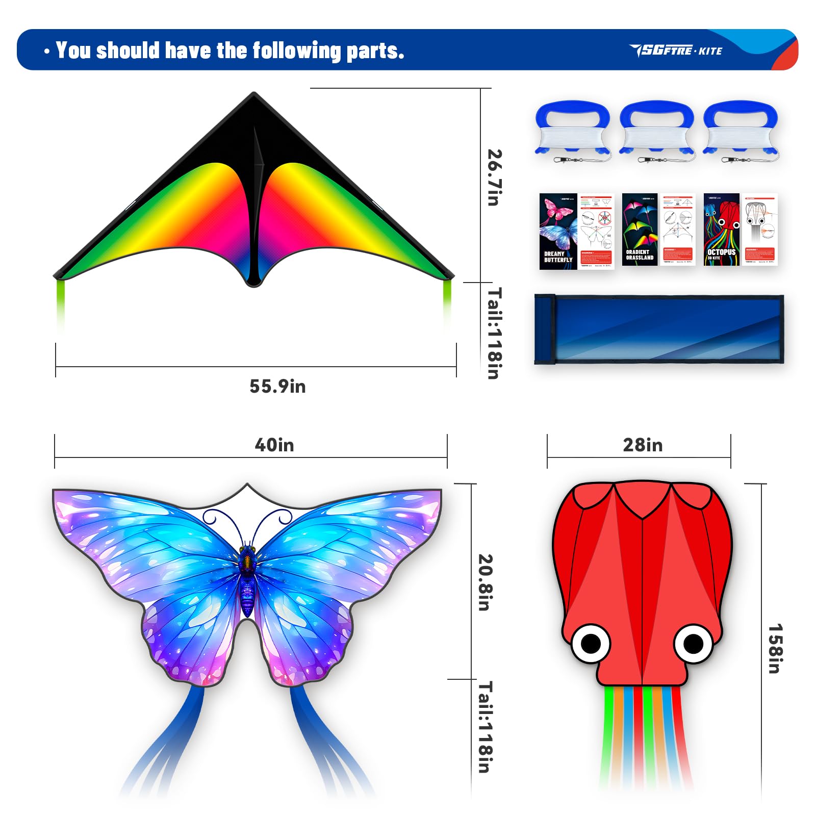 SGftre octopus red kite lively design ideal for beginners learning to fly.