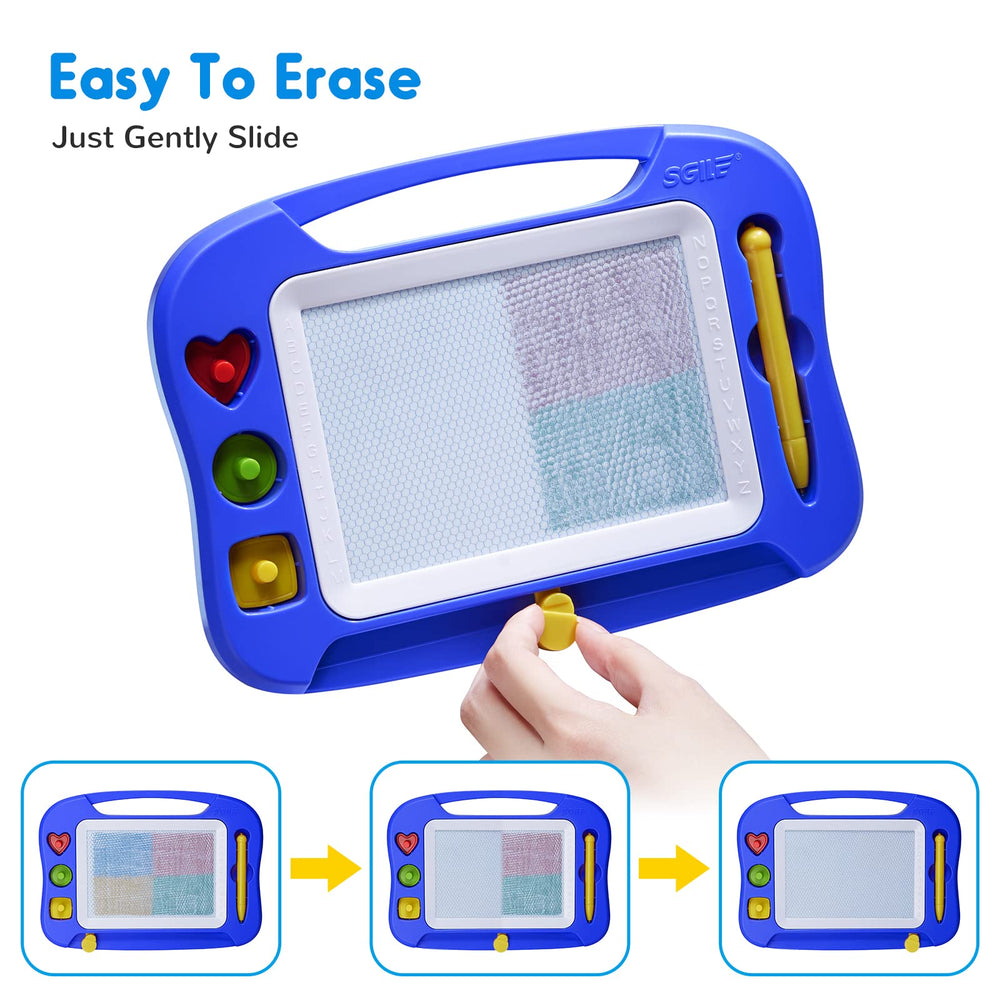 SGILE drawing board with three stamps for playful art sessions.