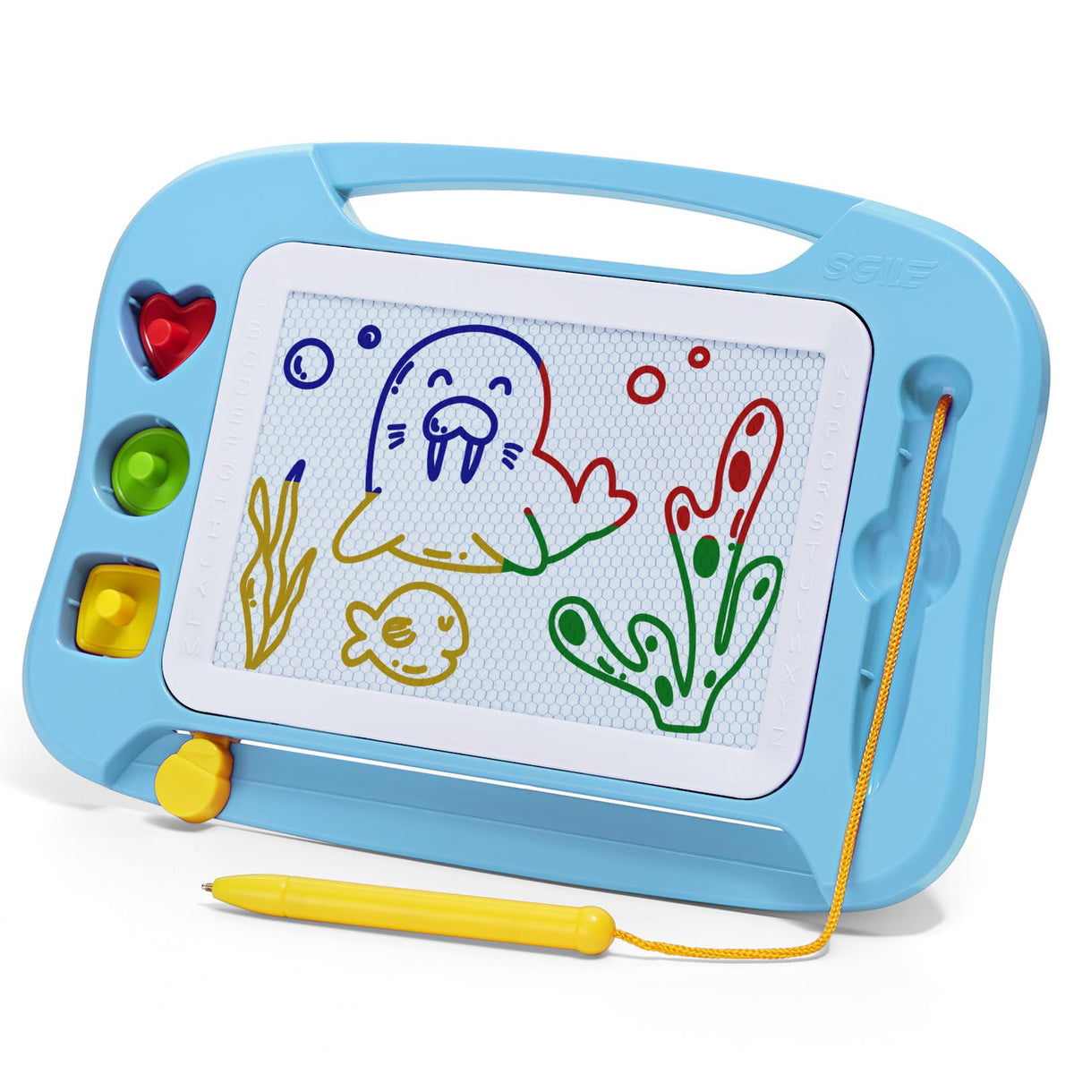 SGILE magnetic drawing board with color zones for vibrant doodles