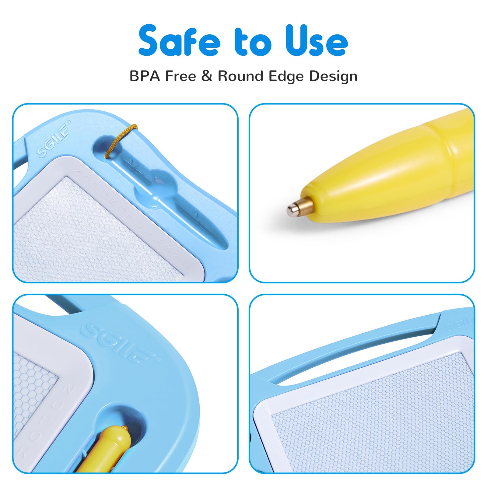 SGILE sliding eraser for quick, clean resets