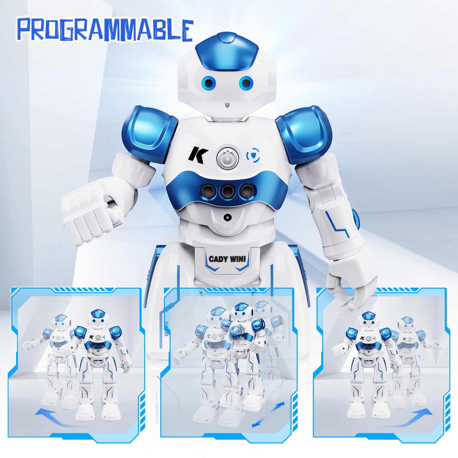 SGILE RC robot patrol mode with obstacle avoidance for safe play