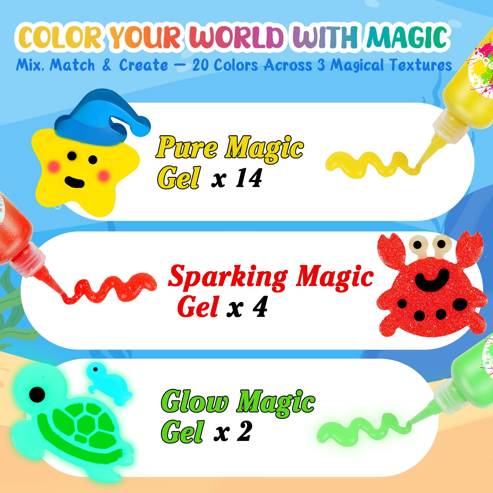 Shabebe sea creature molds collection for varied underwater storytelling.