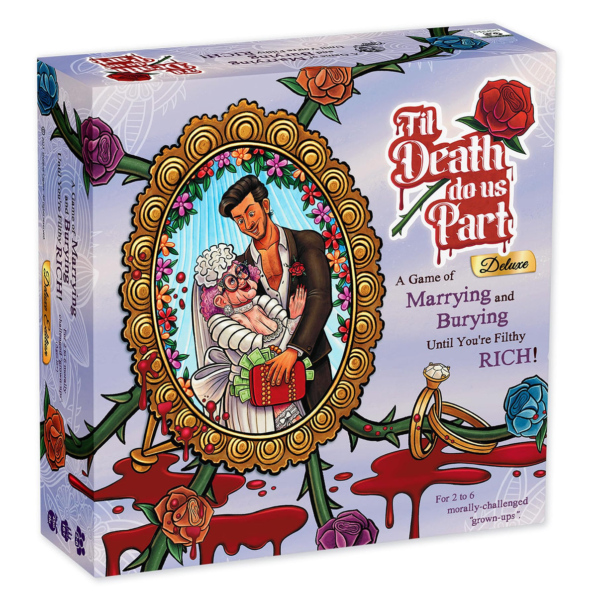 Shadow Capers Til Death Do Us Part deluxe box ready for bold game nights and big laughs.