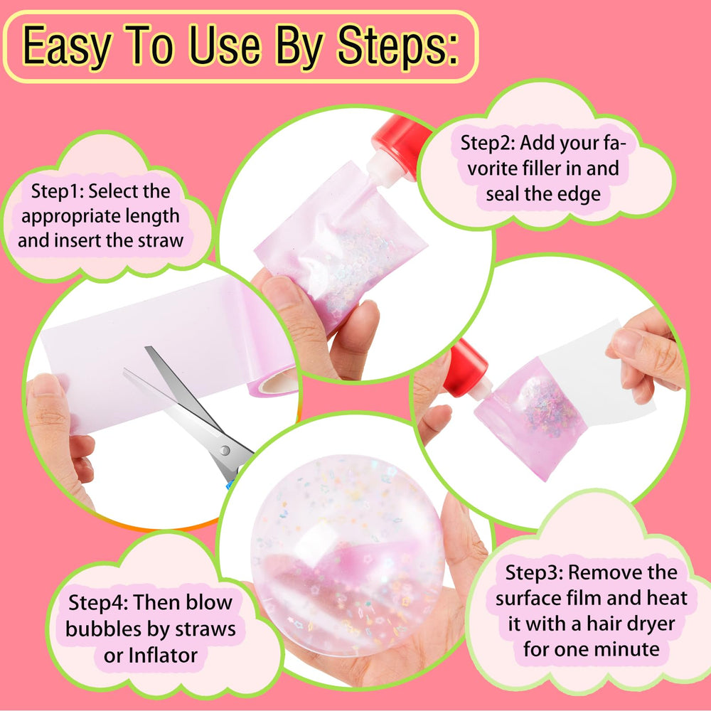Shaguanchang nano tape bubble kit glitter and stickers spark imagination