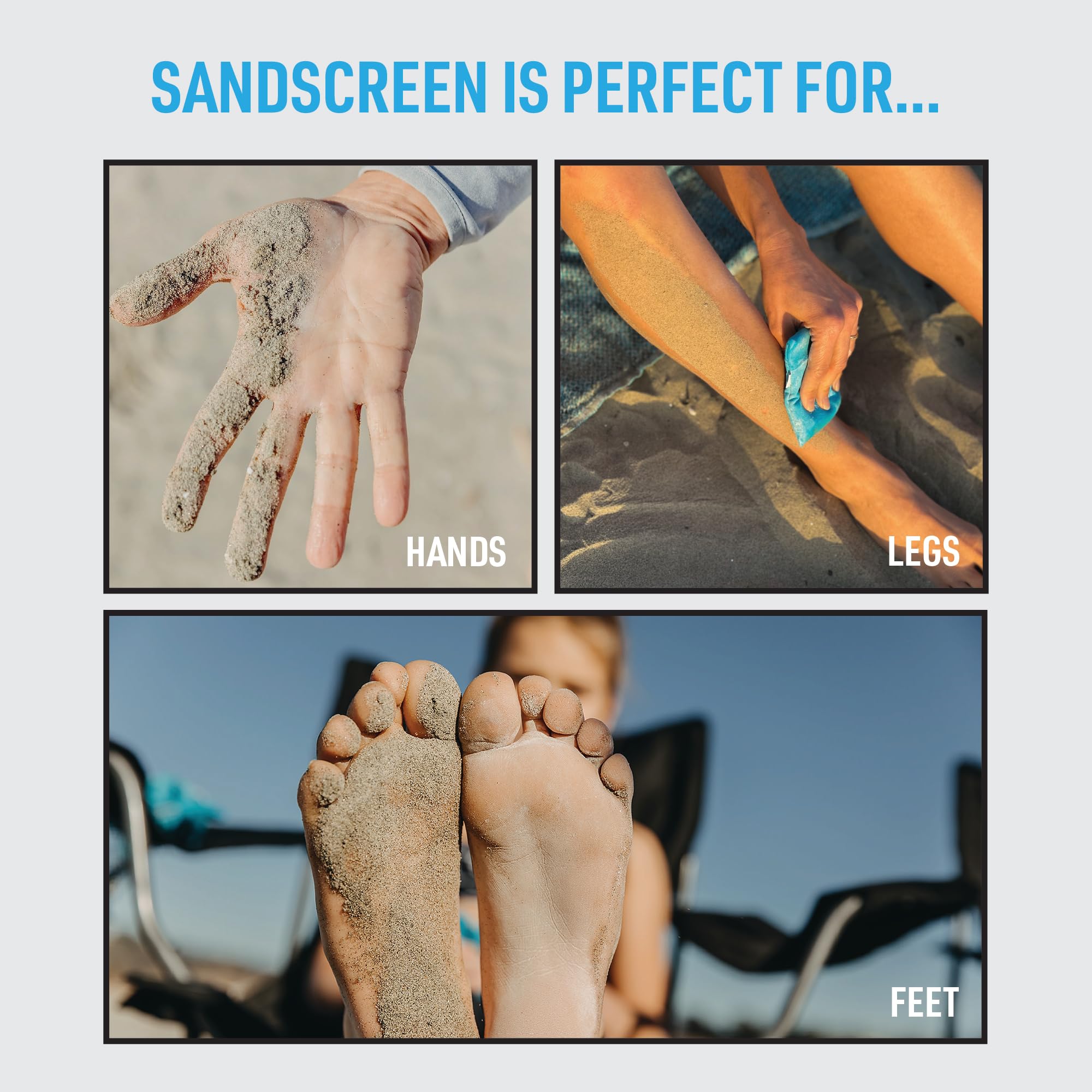 SHAKALO SANDSCREEN compact zip-case for easy beach packing.