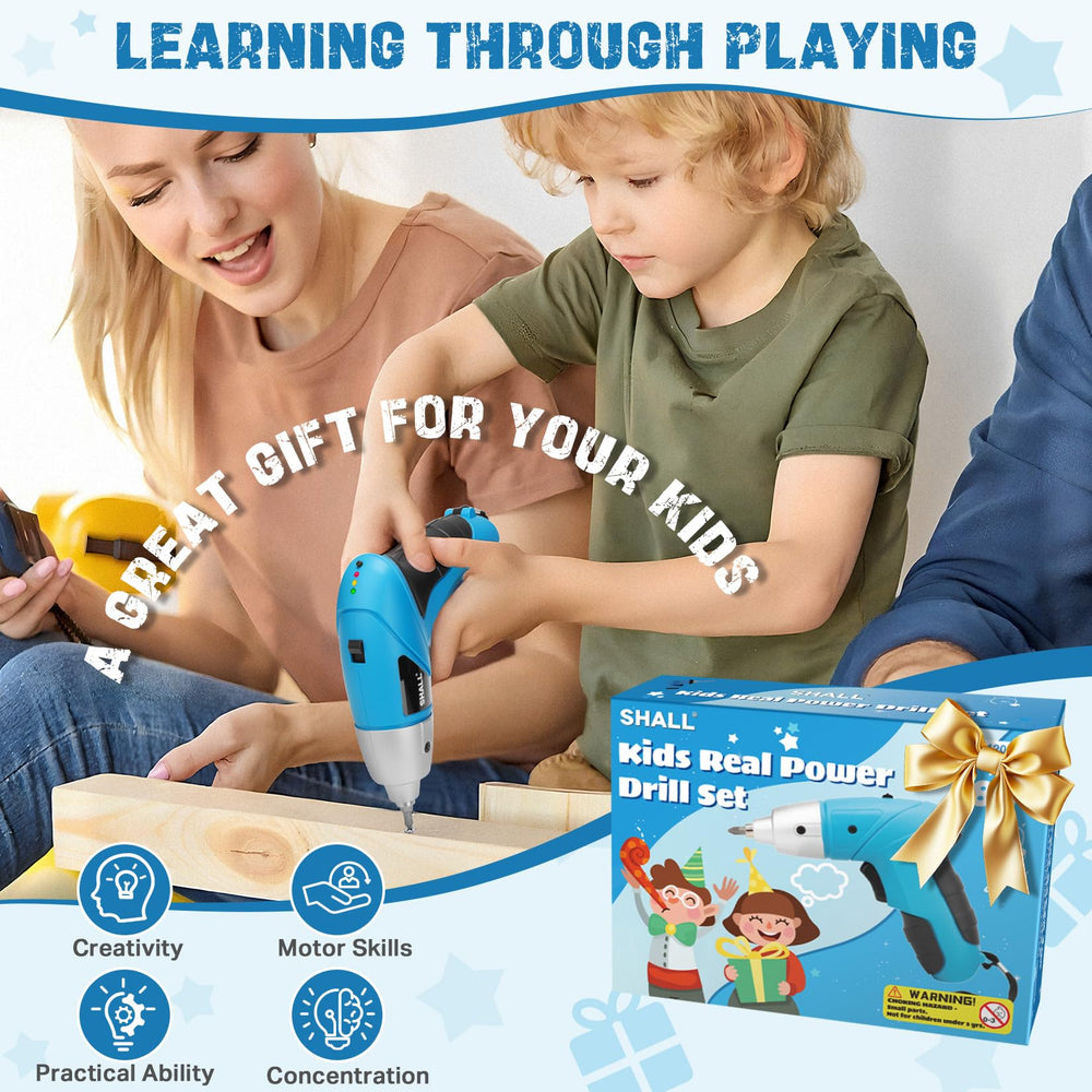 SHALL drill comes with two extra drill bits for learning by doing