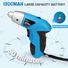 SHALL cordless drill includes 8x socket wrenches for versatile fastening