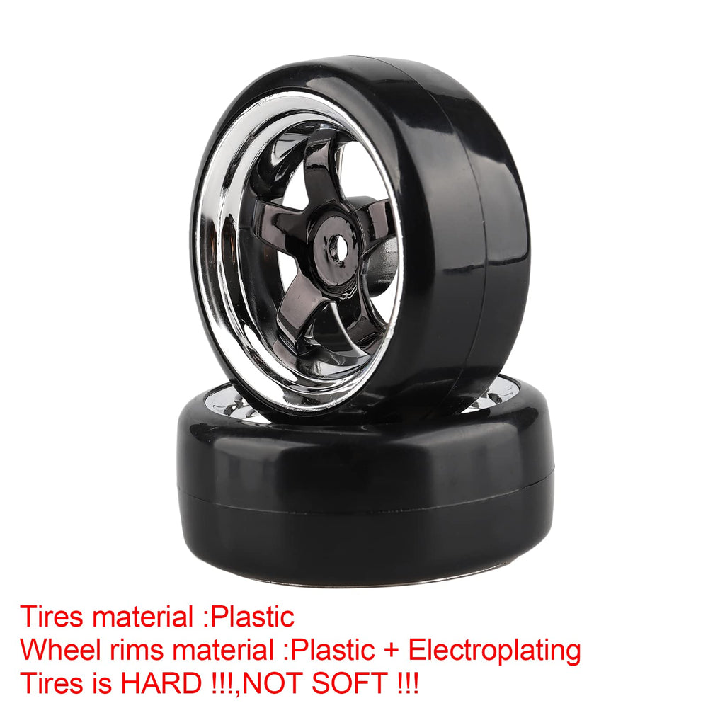 Shaluoman hard plastic tires on 63mm rims for RC drift cars