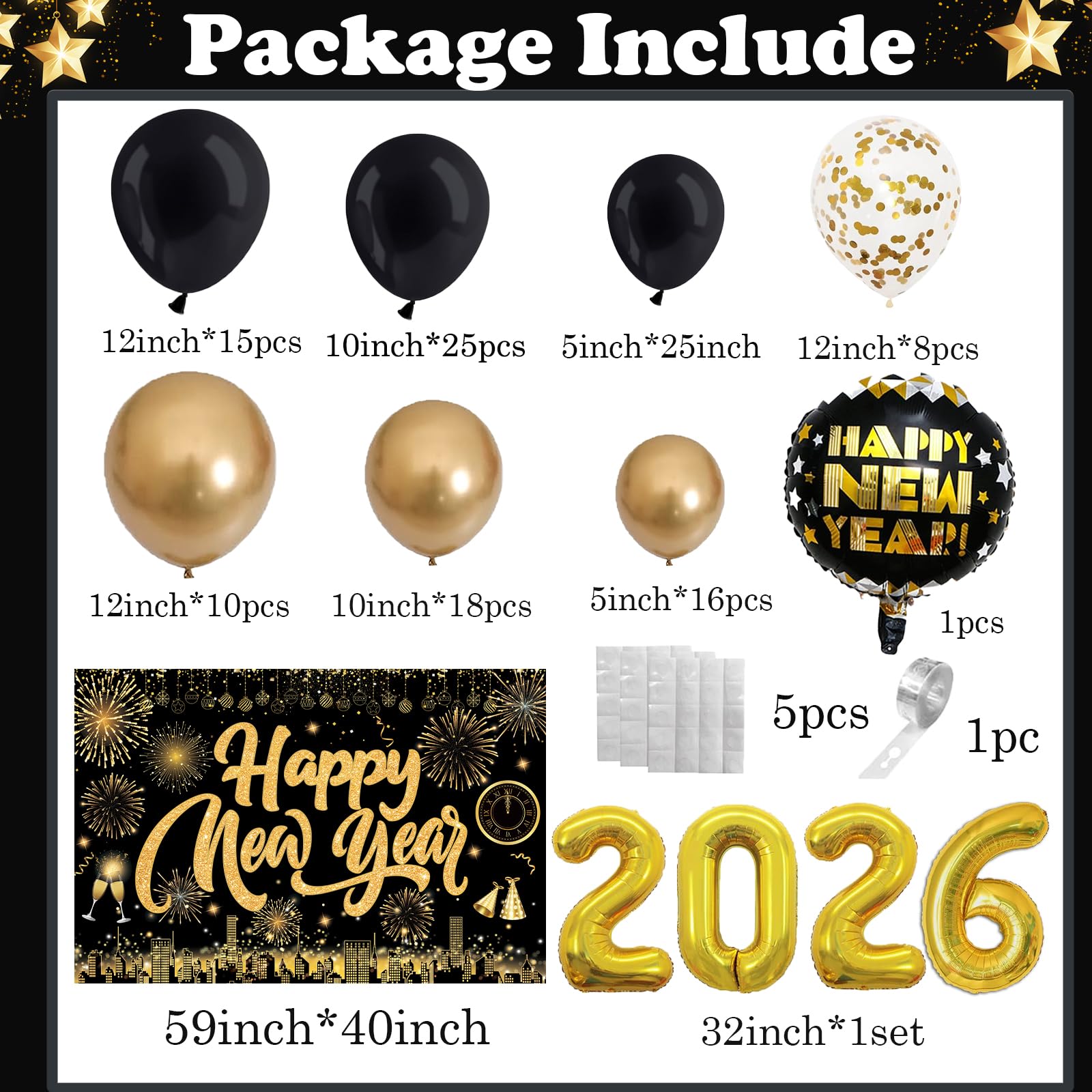 Shanmorine gold confetti balloons elevate party whimsy and sparkle.