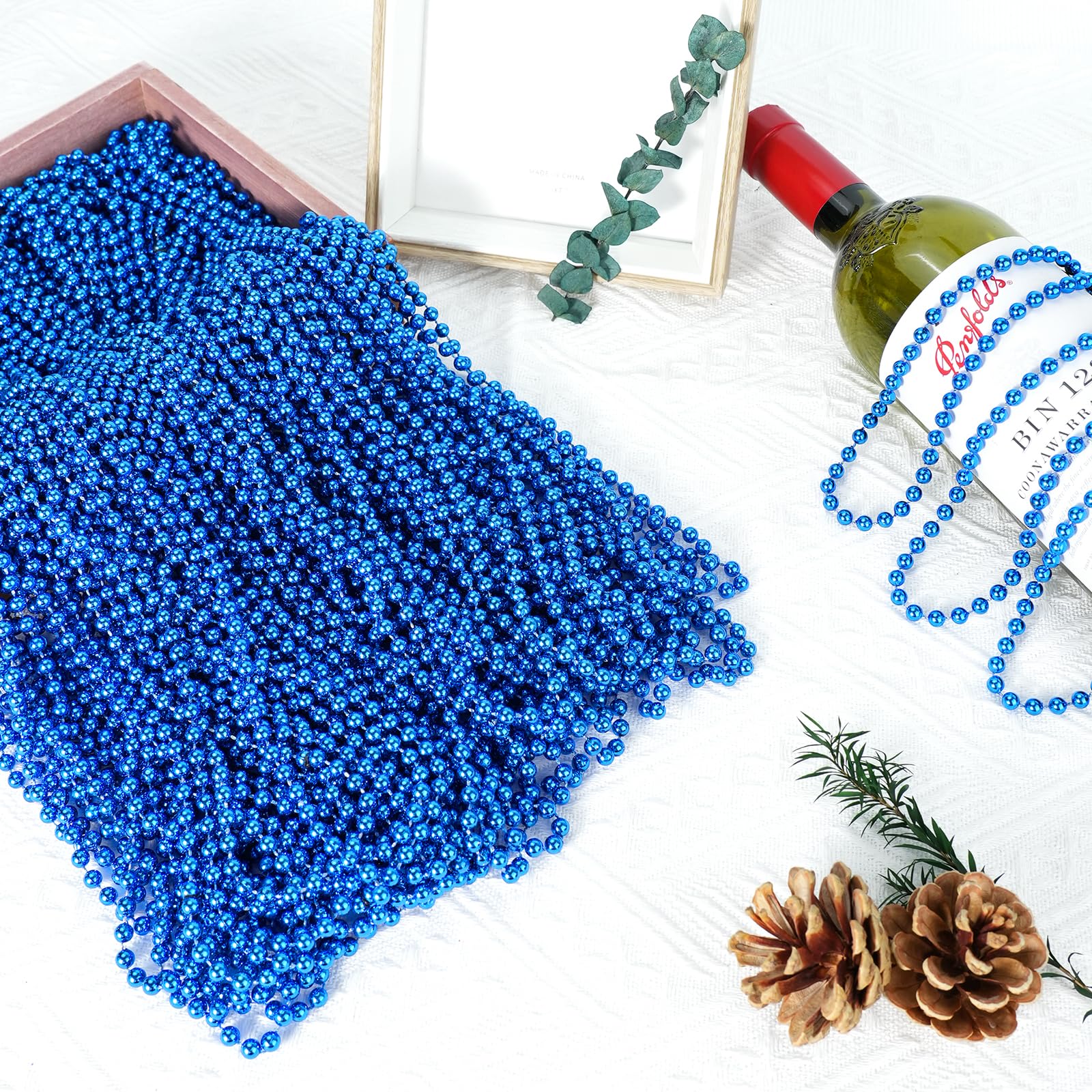 SHAOQINLIN blue theme party bead necklaces, versatile for costumes and decor