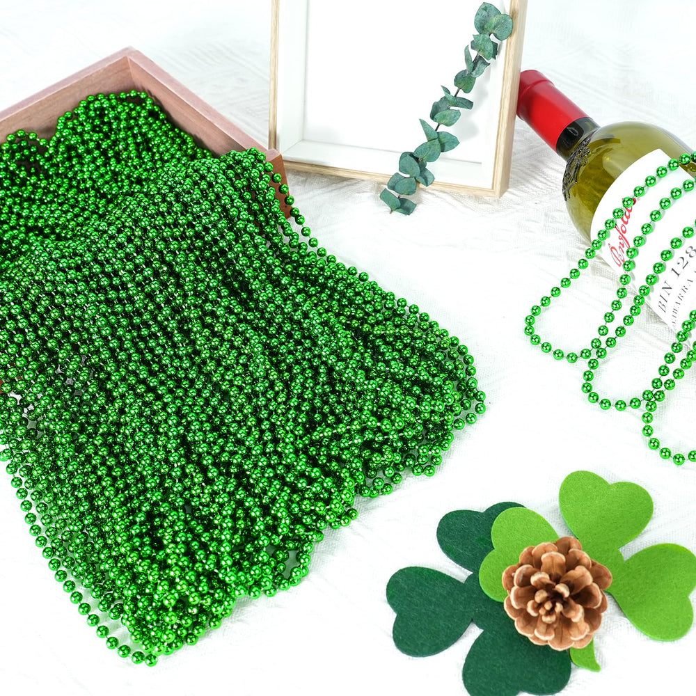 SHAOQINLIN parade favors featuring bright green beads for celebrations.