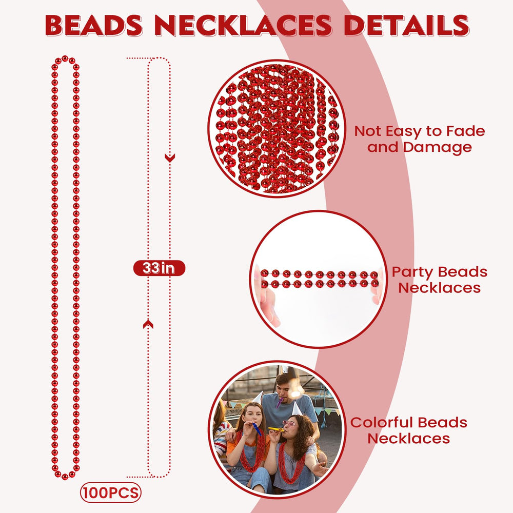 SHAOQINLIN red beads close-up highlights smooth plastic finish for daily wear.