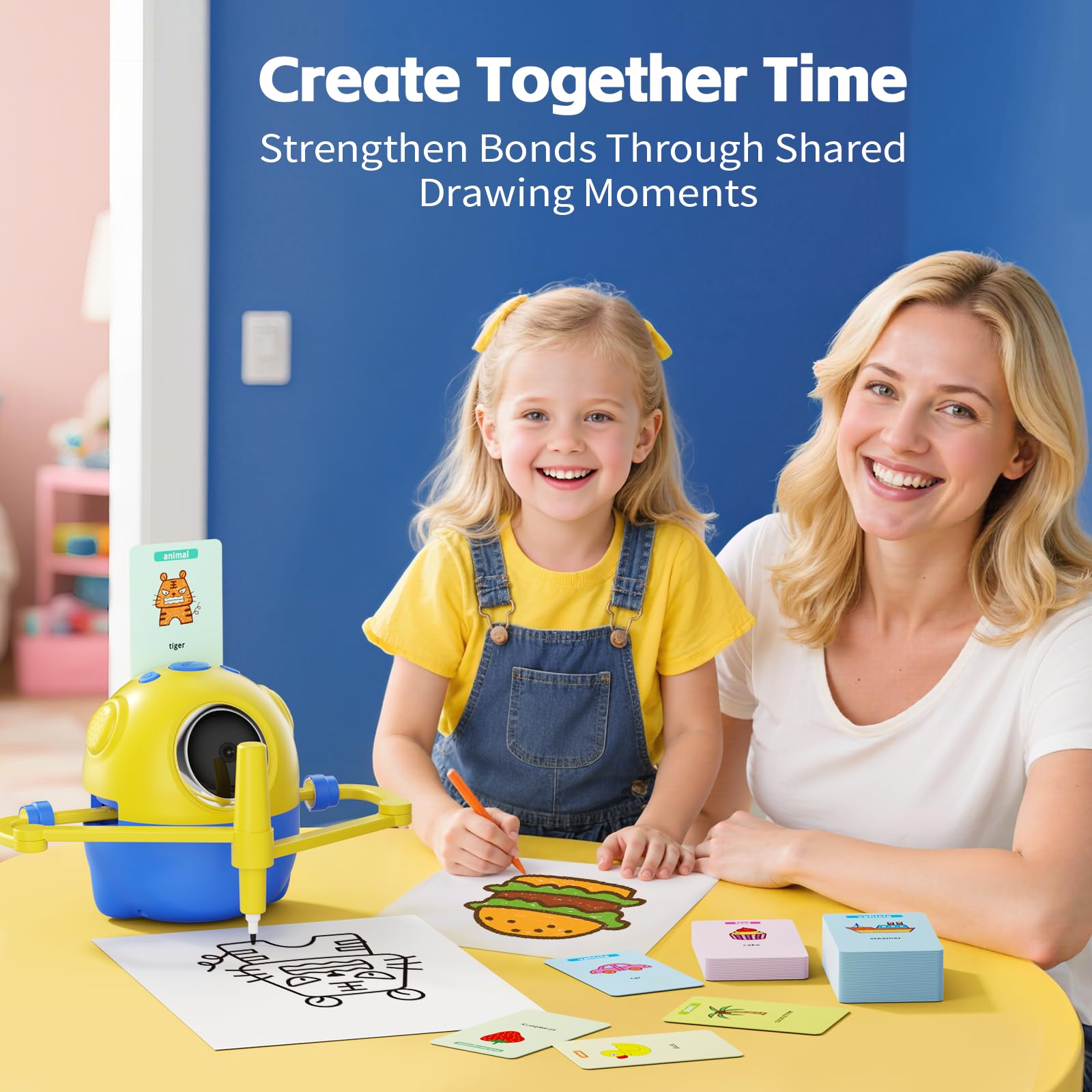 Shapana cheerful built-in music keeps kids focused during drawing.