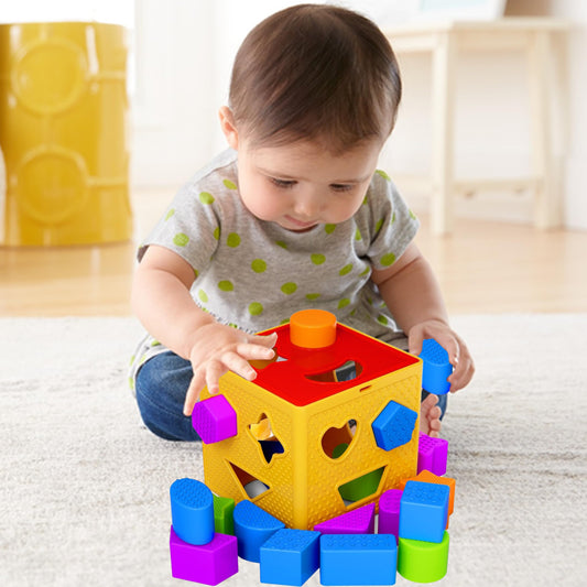 Shape Sorter Toddler activity cube showing sorting and matching play.