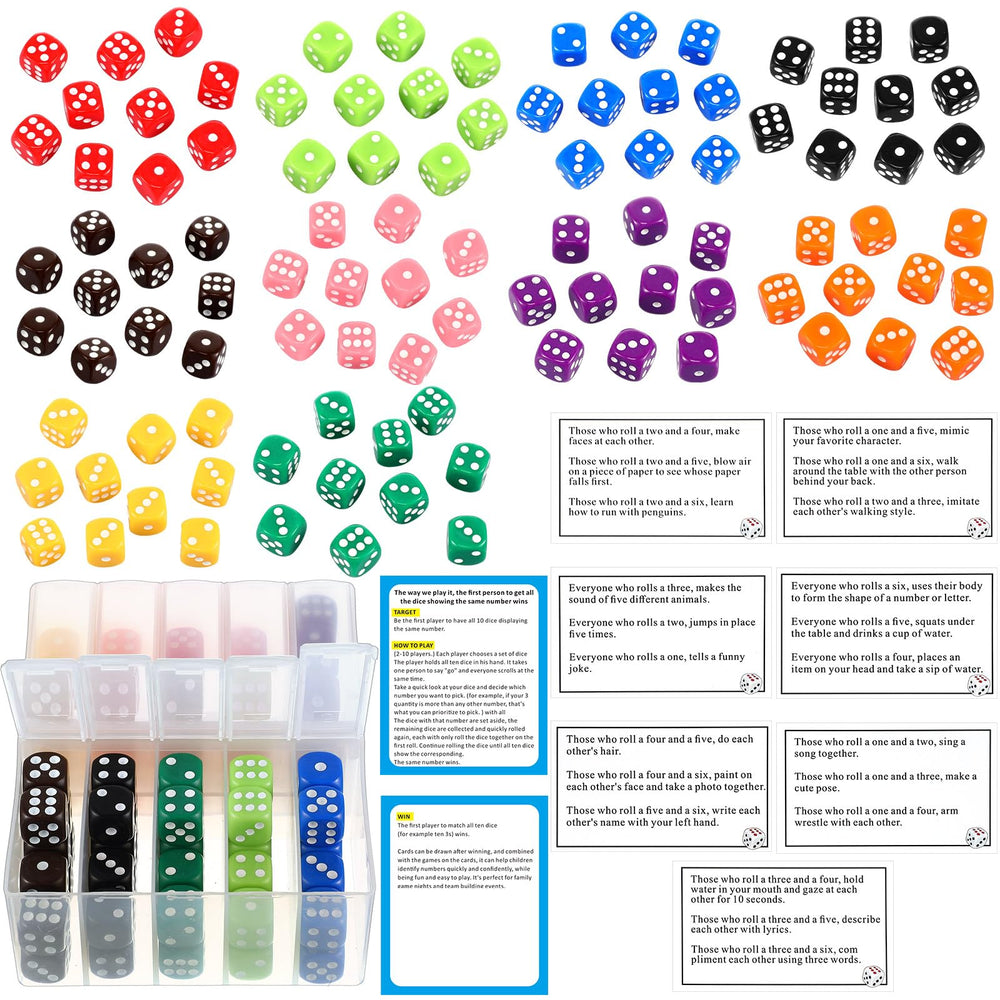 Shappy 10-set colored dices package for lively party games