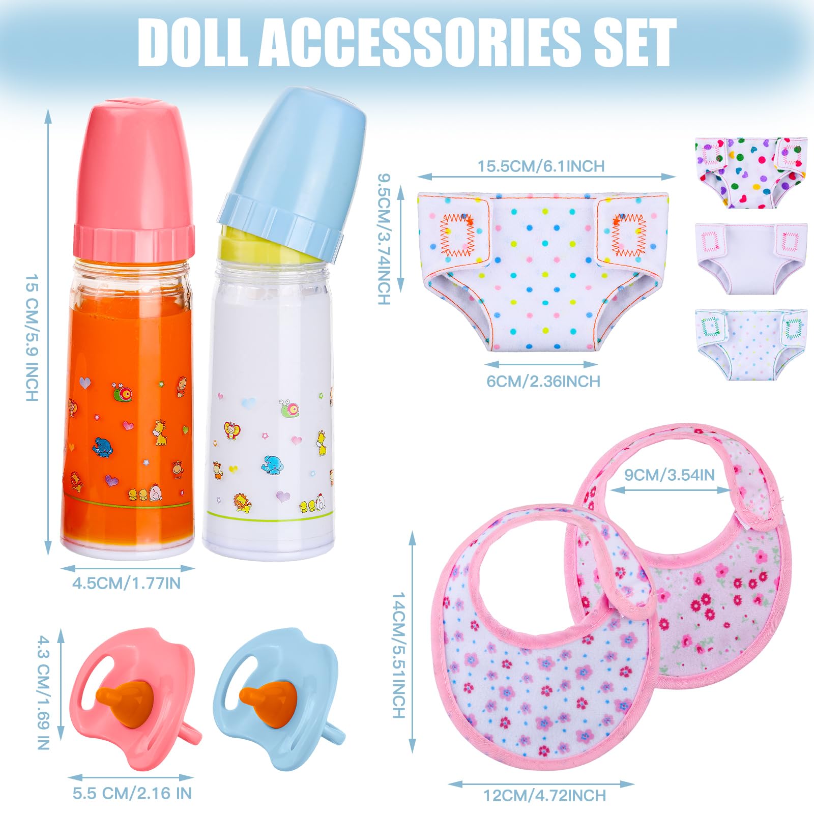 Shappy juice bottle adds pretend mealtime fun for dolls.