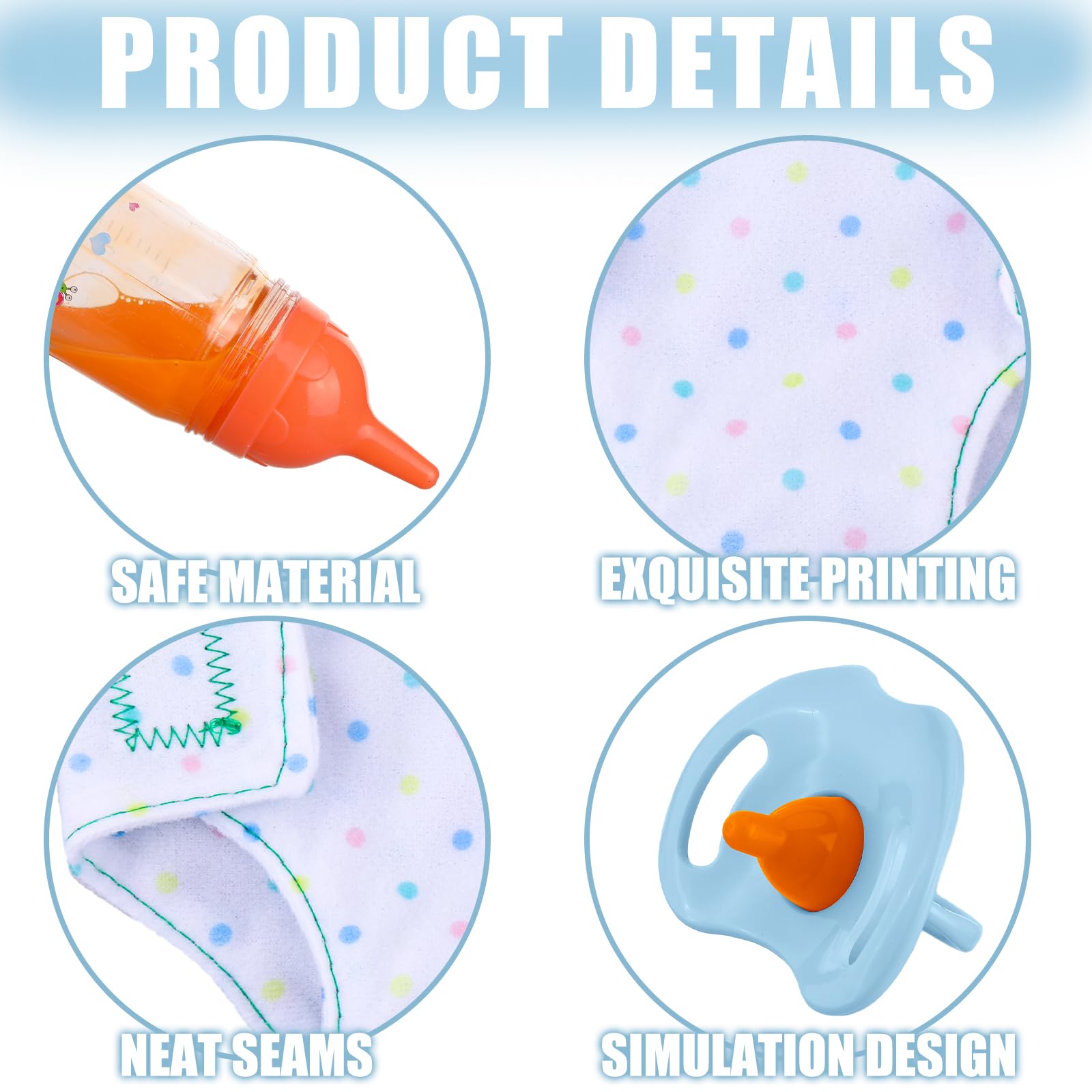 Shappy pacifier for soothing, role-play doll care.