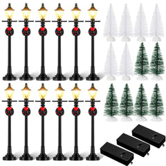 Shappy Christmas lamp post for dollhouses adds cozy lighting