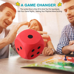 Shappy 6-inch foam dice detail shows soft, lightweight construction.