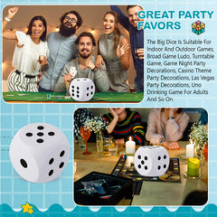 Shappy foam dice in a game night setup for family play