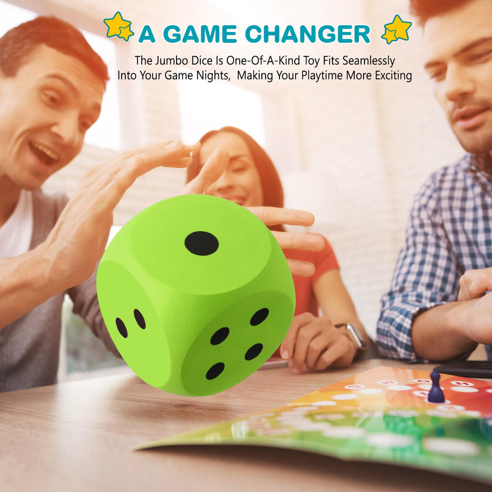 Shappy dice serving as markers and counters to enrich classroom or family games.