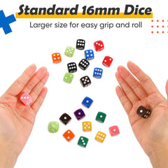 Shappy family game night setup with dices ready to play
