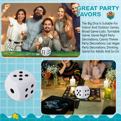 Shappy foam dice 3-inch white packaging for gifting