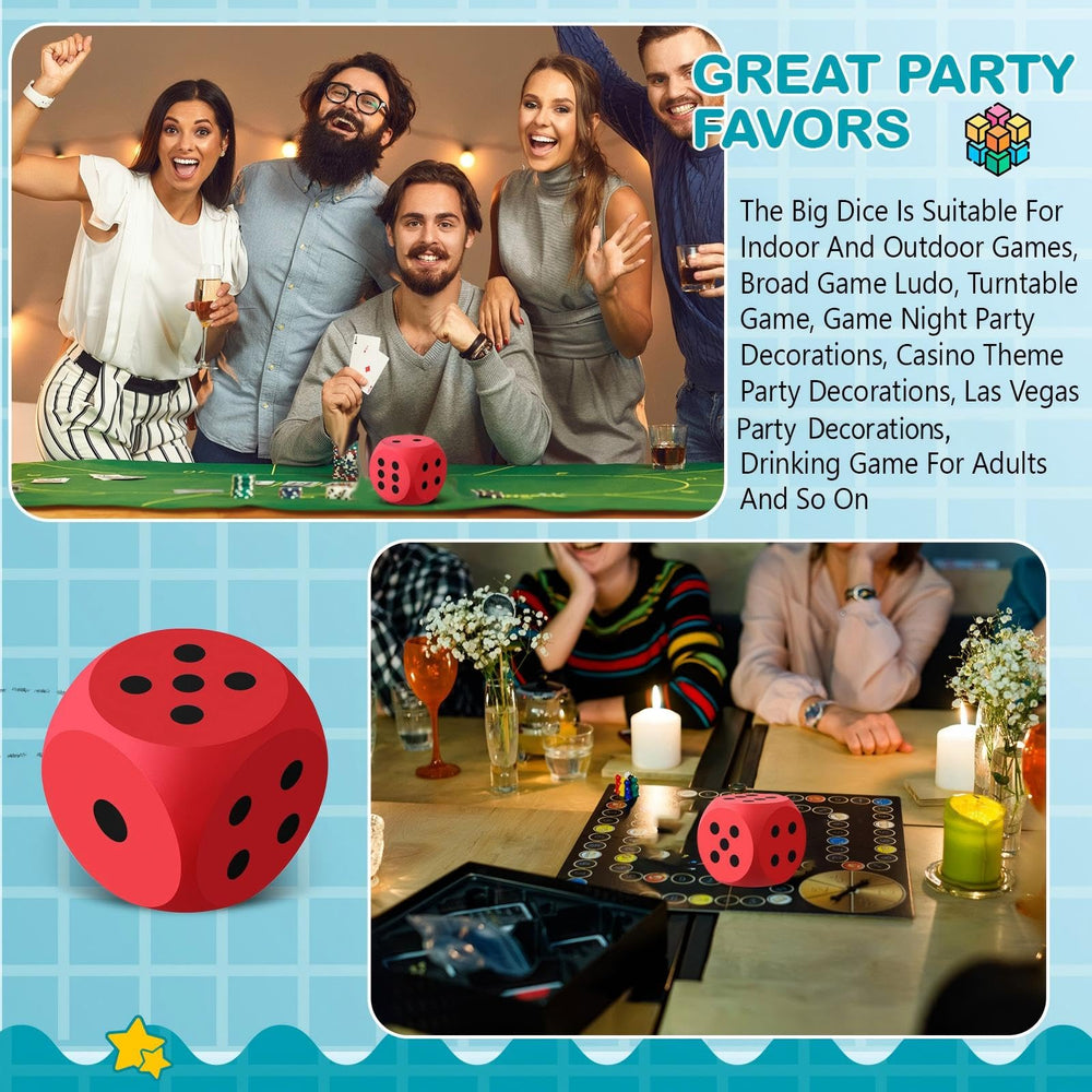 Shappy foam dice educational-use setup for classroom activities
