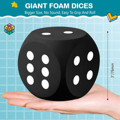 Shappy foam dice in six colors, safe EVA foam for classroom use.