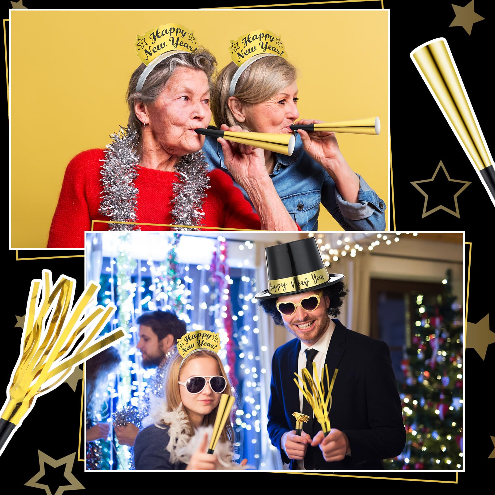 Shappy metallic tassel blowout creates a sparkling party moment