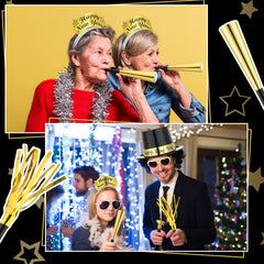 Shappy metallic tassel blowout creates a sparkling party moment