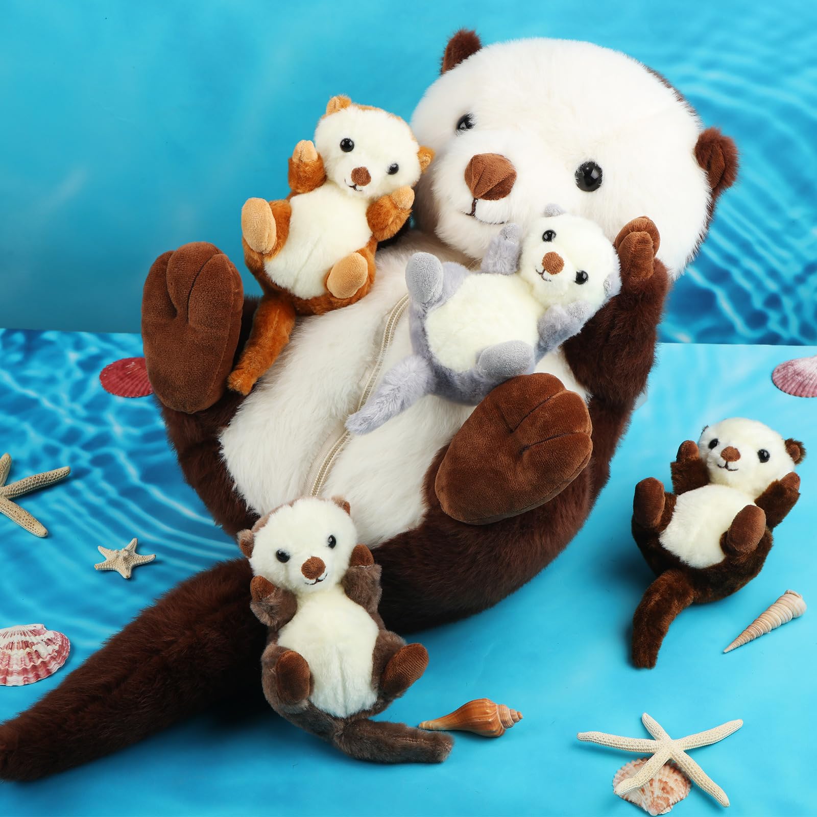 Shappy sea otter detailing stitching for durable cuddles.