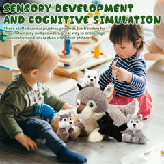 Shappy Wolf Family Set baby wolves inspire storytelling and nurturing scenarios