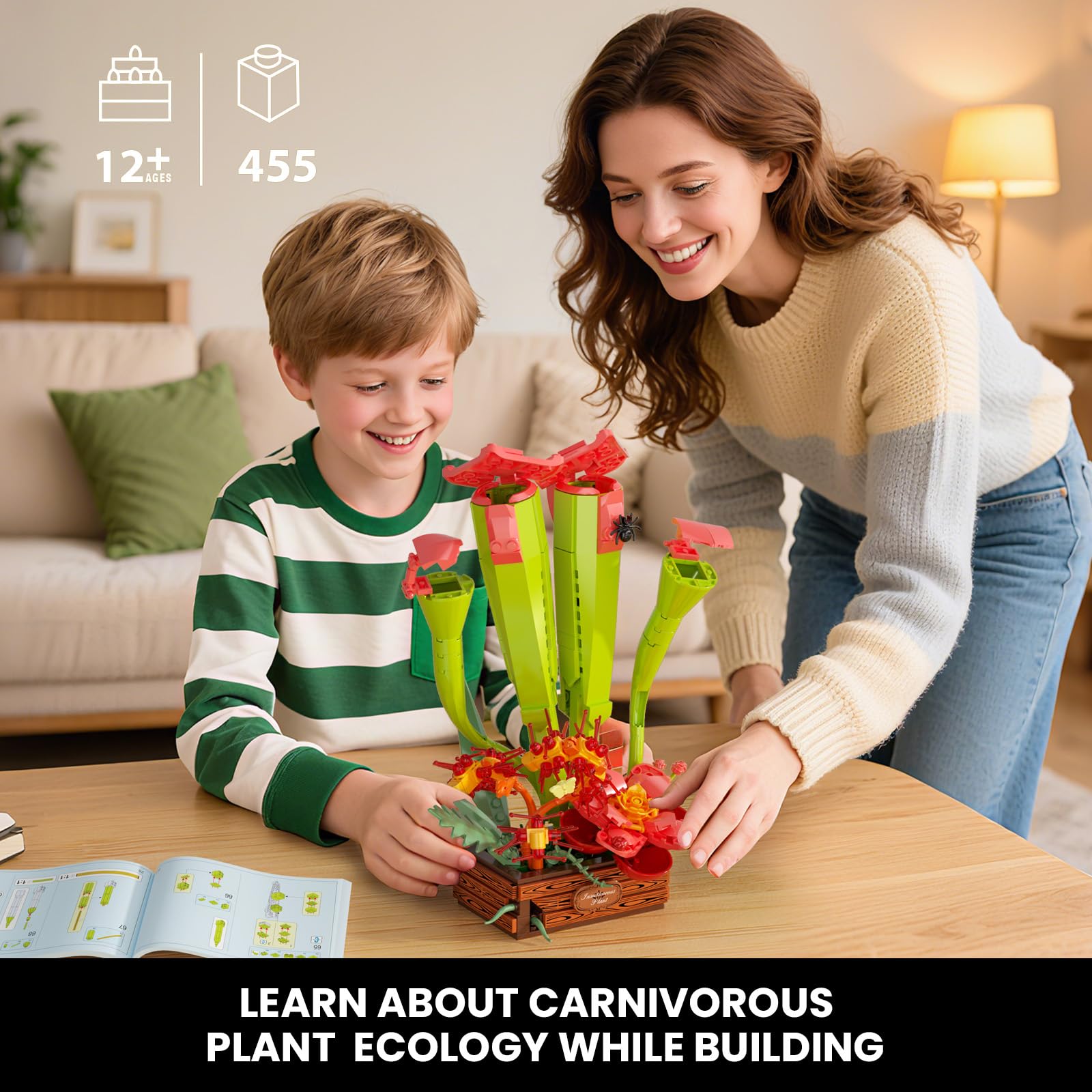 SHAREHB Carnivorous Plant Set roots breaking through base adds realism