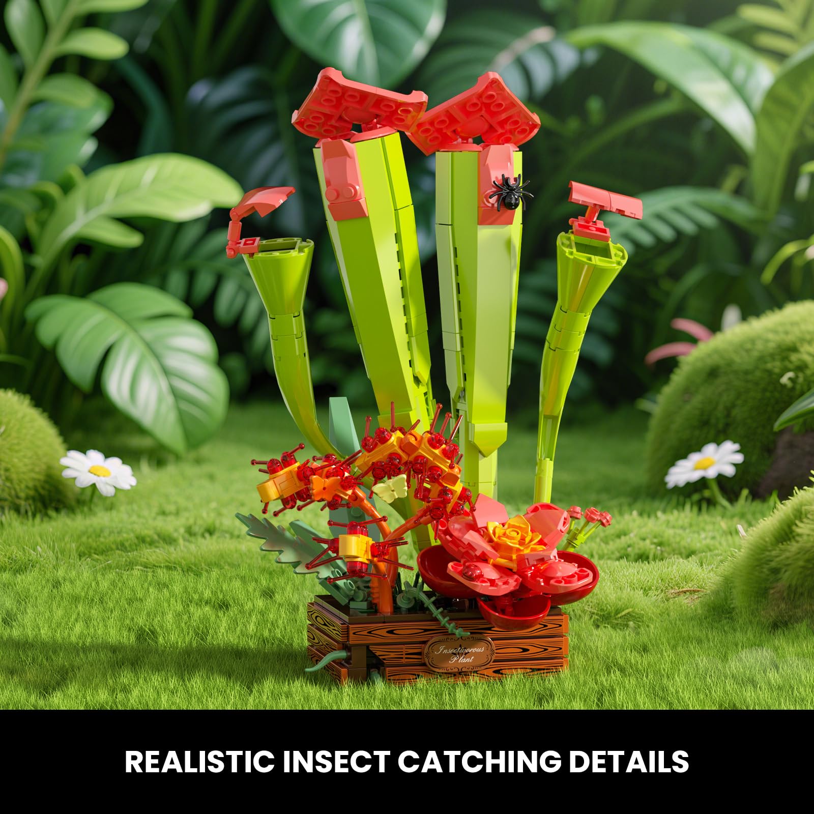 SHAREHB Carnivorous Plant Set sundew close-up highlights interactive display and curious learning