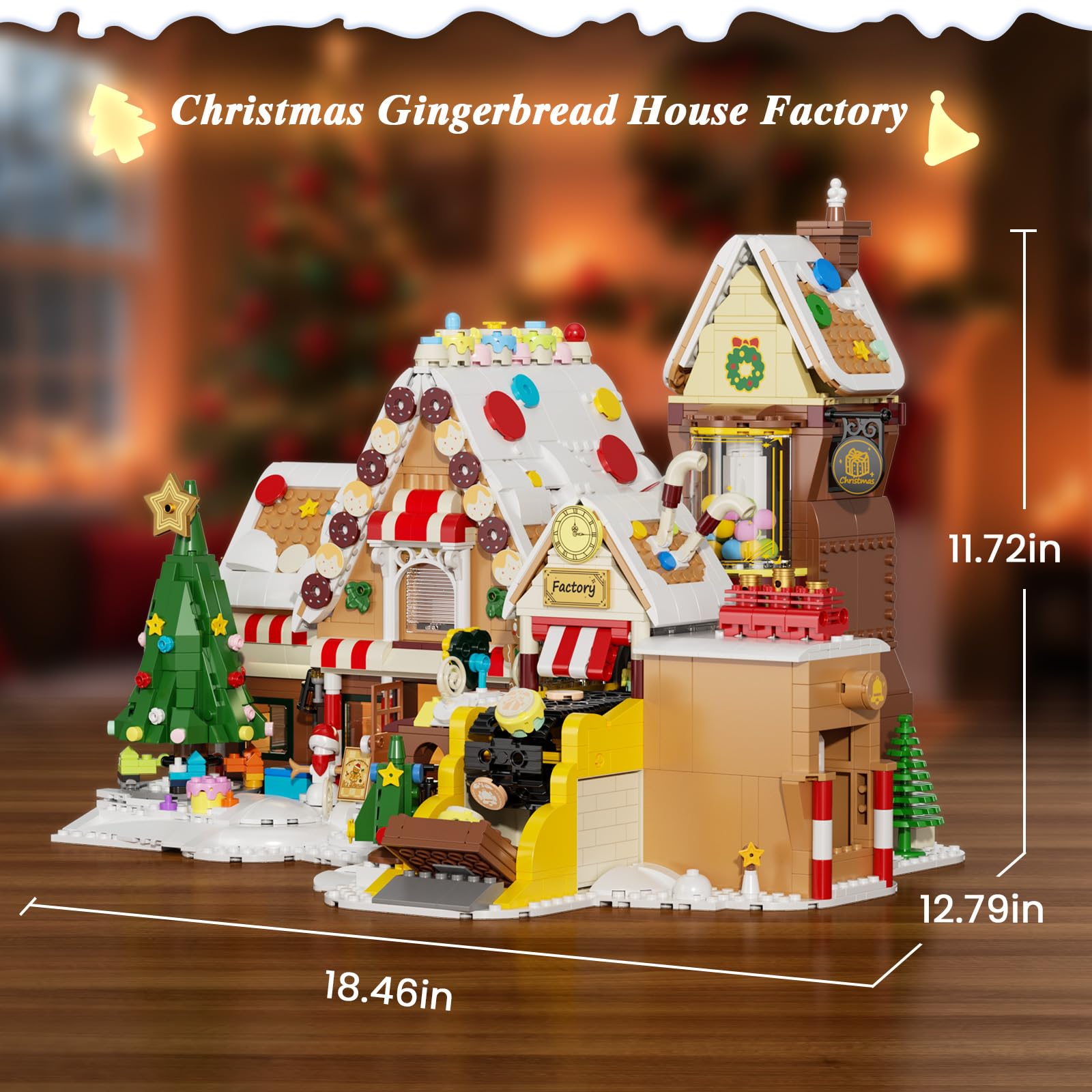 SHAREHB snowman and dessert roof details add playful festive storytelling.