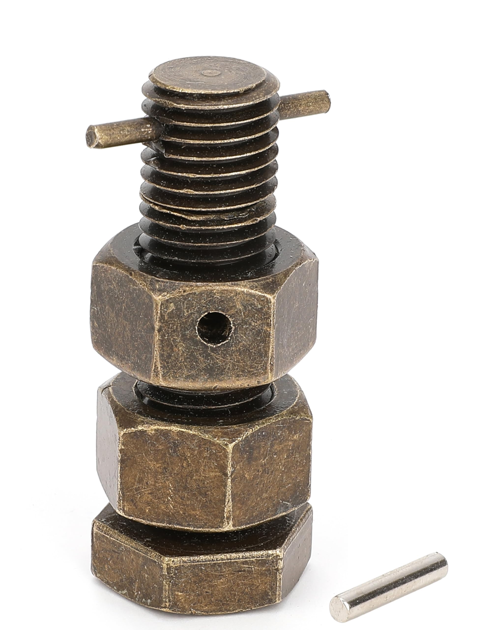 Sharp Brain Zone metal brain teaser with trick bolt challenge boosts logical thinking in a compact form.
