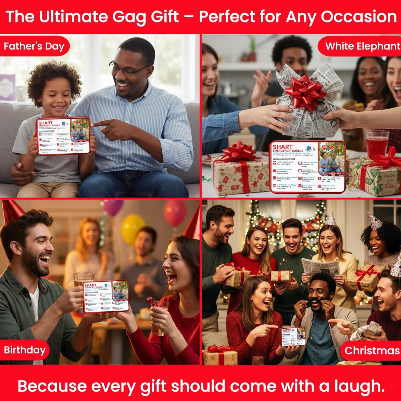 Shart Emergency Bundle discreet bag keeps prank items organized and portable.