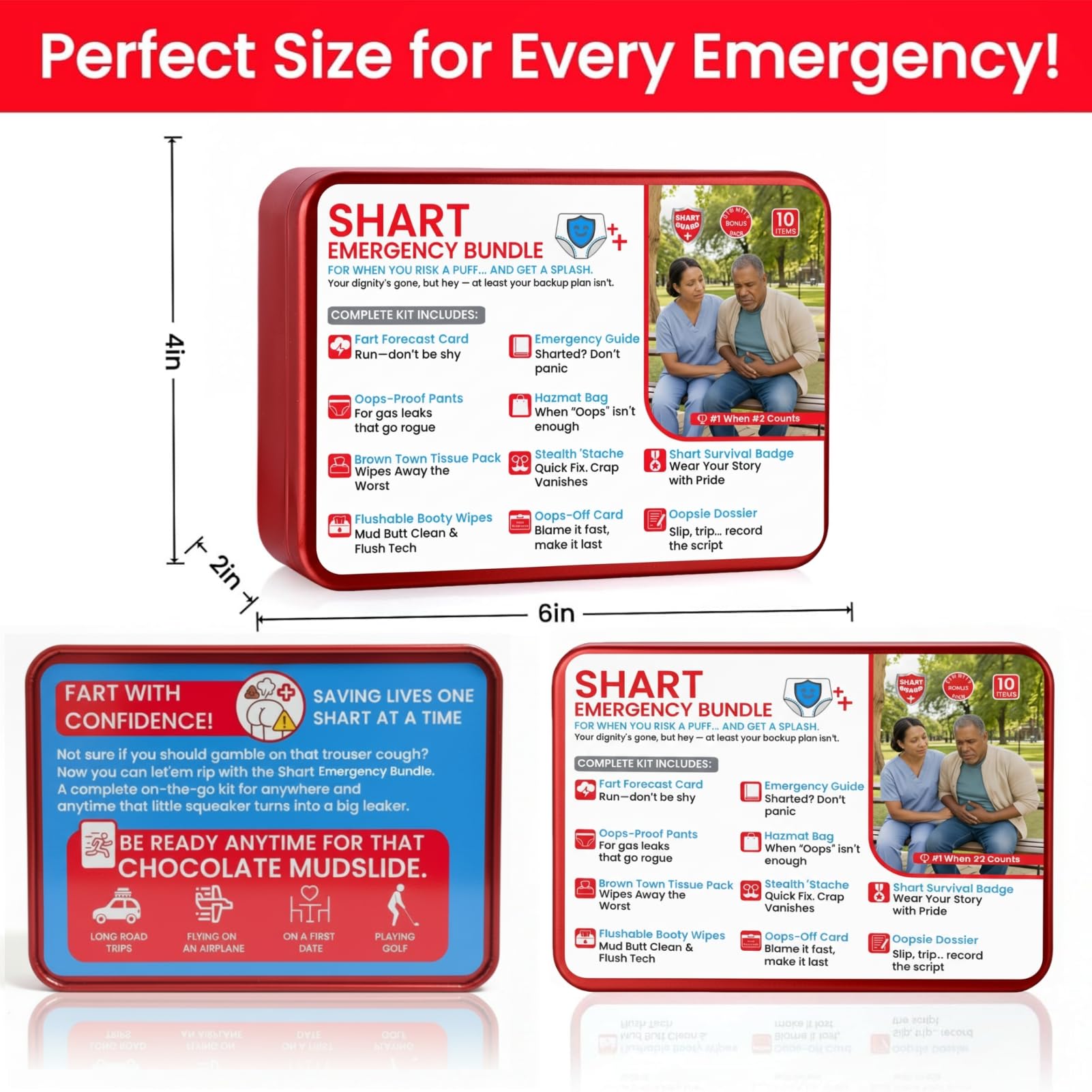 Shart Emergency Bundle tissues pack handy for playful moments and quick cleanups.