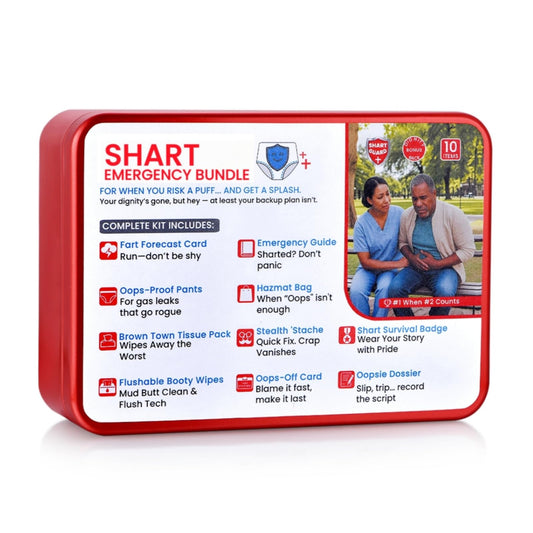 Shart Emergency Bundle wipes for quick laughs during a party prank.