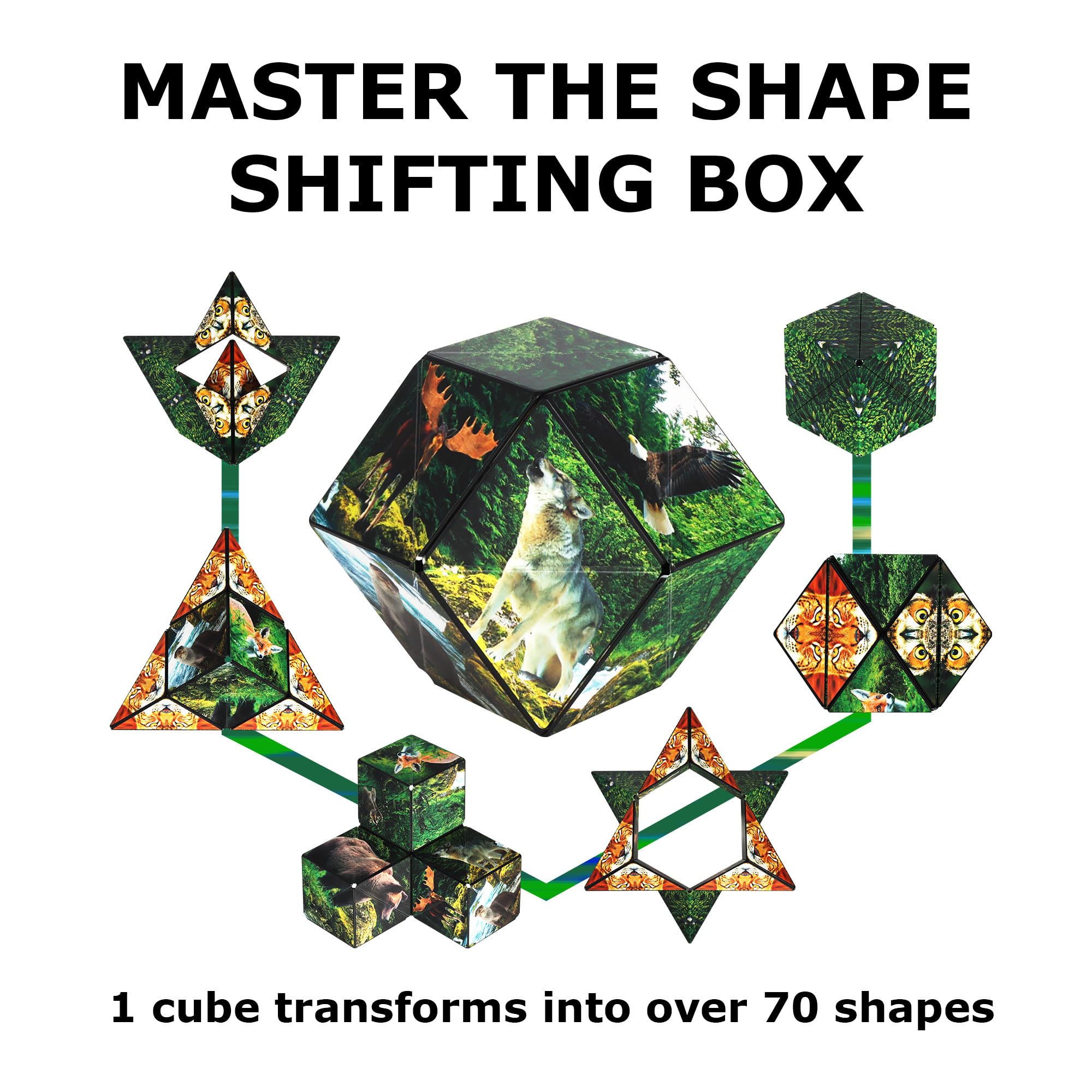 Shashibo award-winning design highlights quality and durable magnet system.