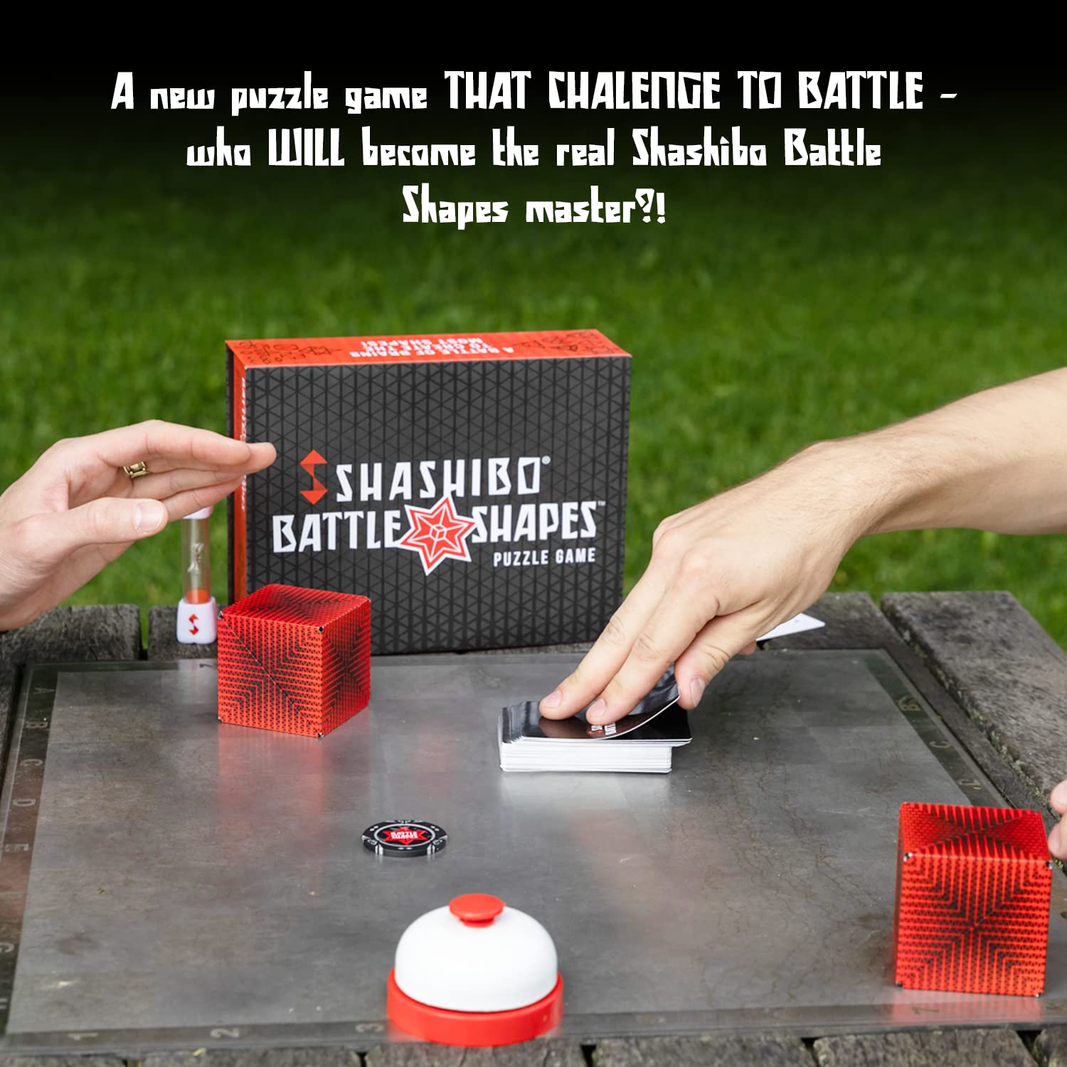 Shashibo Battle Shapes: six magnetic cubes connected into a larger sculpture for collaborative play.