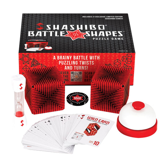 Shashibo Battle Shapes cube opens into multiple forms for tactile exploration.