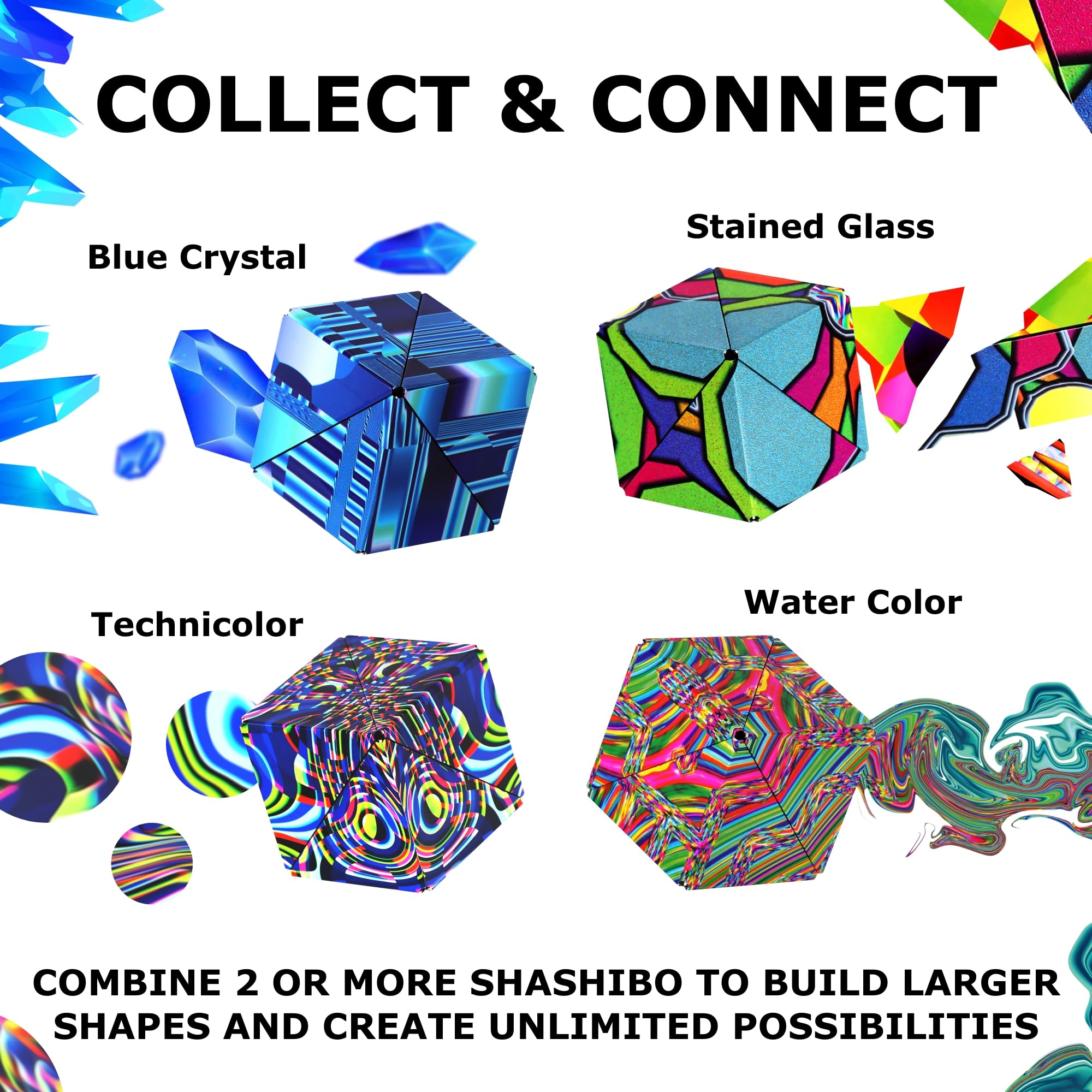 Award winning Shashibo design in Blue Crystal