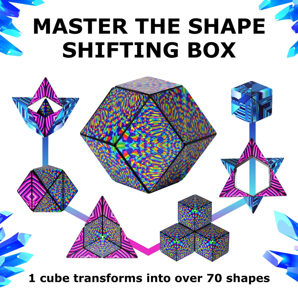 Blue Crystal cubes connected for larger configurations and creativity